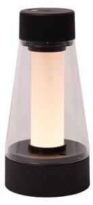 LUCIDE 45500/01/30 LORALI dotyková stolná lampička V160mm LED 1,2W/110lm 2600-3000K IP44 čierna, nabíjateľná batéria, 3StepDIM