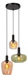 LUCIDE 45408/13/99 ILONA závesné svietidlo D510mm 3xE27 čierna viacfarebná