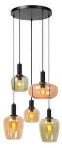 LUCIDE 45408/15/99 ILONA závesné svietidlo D650mm 5xE27 čierna viacfarebná