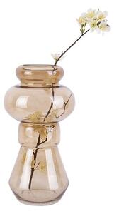Hnedá sklenená váza PT LIVING Morgana, výška 35 cm