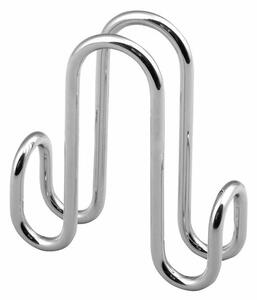 AQUALINE 37030 závesný háčik na sprchové zásteny dvojitý, strieborná