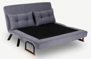 Dizajnová rozkladacia sedačka Hilarius 133 cm sivá