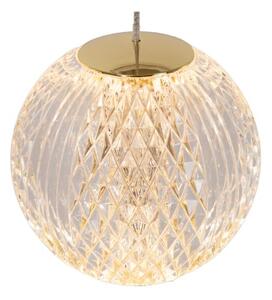 LUCIDE 13499/04/60 CINTRA závesné svietidlo D140mm LED 5,7W/295lm 2700K mosadzná, priehľadná