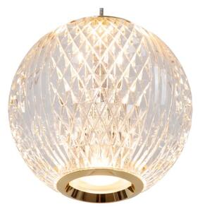 LUCIDE 13499/04/60 CINTRA závesné svietidlo D140mm LED 5,7W/295lm 2700K mosadzná, priehľadná