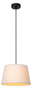LUCIDE 10416/01/38 WOOLLY závesné svietidlo D280mm 1xE27 čierna, krémová