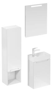 Kúpeľňová zostava s umývadlom vrátane umývadlovej batérie, vtoku a sifónu Naturel Stilla biela lesk KSETSTILLA022