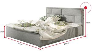Manželská posteľ SAMBA + rošt, 160x200, sawana 21