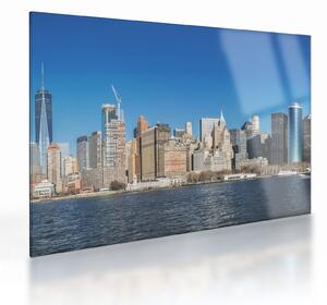 Sklenený obraz - Manhattan v New Yorku (70x50 cm)
