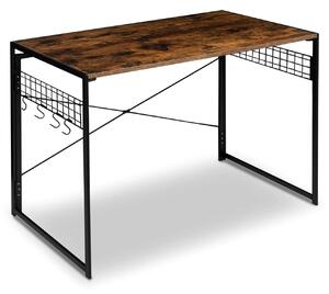 ViaDomo Via Domo - Industry písací stôl Alloggio - čierna / hnedá - 100x70x50 cm