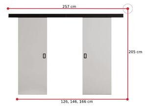 Posuvné dvere CABANA DUO, 126x205x1,6, biela