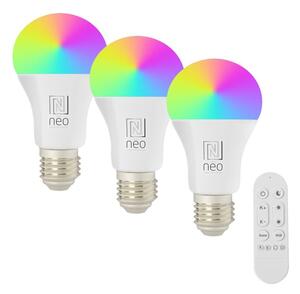 IMMAX 07712CDO NEO LITE Smart žiarovka LED E27 9W 806lm 2700K-6500K RGB biela tri kusy v balení