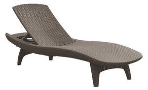 Pacific Lehátko záhradné polohovacie 197 x 75 x 41 cm - hnedé KETER 211104