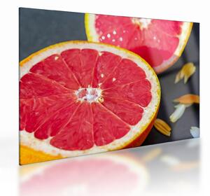 Sklenený obraz rozkrojených grapefruitov (70x50 cm)