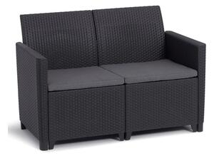 Claire 2 Seaters sofa, grafit KETER 252689
