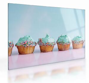 Sklenený obraz cupcakes (70x50 cm)