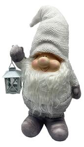 Leprechaun s lampášom biely 40 cm Prodex A00473_B