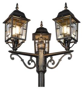 TRIO 405960328 VOLTURNO vonkajšie stojanové svietidlo/stĺpik V2000mm 3xE27 IP23 starožitná mosadzná