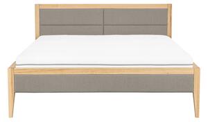 Dubový rám postele LUNA béžový 140x200 cm