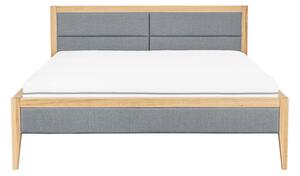 Dubový rám postele LUNA sivý 140x200 cm