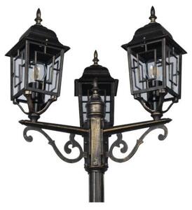 TRIO 405960328 VOLTURNO vonkajšie stojanové svietidlo/stĺpik V2000mm 3xE27 IP23 starožitná mosadzná