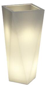 MONUMO Dizajnový biely kvetináč MONUMO VASO - s osvetlením