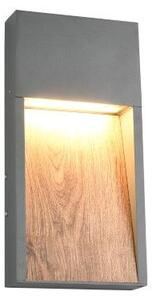 TRIO 246960135 SALMON vonkajšie nástenné svietidlo SMD LED 13W/1200lm 3000K IP44 antracit, imitácia dreva