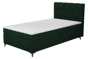 Kontinentálna posteľ s kontajnerom MEGAN PU 160x200 cm zelená