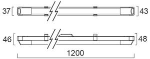Sylvania 0045159 svietidlo pod kuchynskú linku LED IP20 BATTEN L1200 SINGLE 4000K