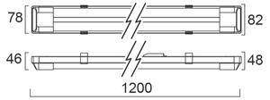 Sylvania 0045163 svietidlo pod kuchynskú linku LED IP20 BATTEN L1200 TWIN 4000K