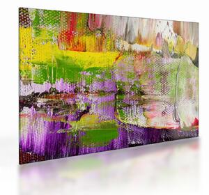 Sklenený obraz abstrakcie - maľba (70x50 cm)