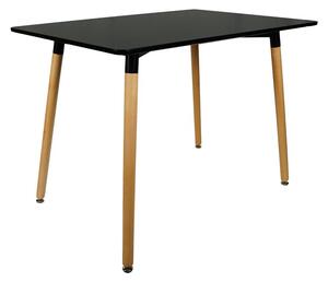 Čierny jedálenský stôl BERGEN 120x80 cm