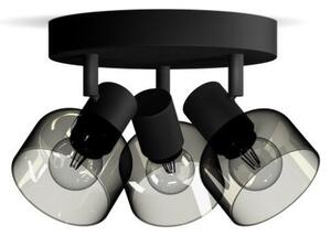 Philips 8720169299658 Sleet stropné bodové svietidlo/spot D211mm 3xE14 čierna, dymová, ClickFix