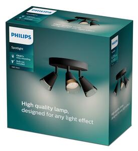 Philips 8720169300057 Cleft stropné bodové svietidlo/spot D196mm 3xGU10 čierna, dymová, ClickFix