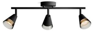 Philips 8720169300019 Cleft stropné bodové svietidlo/spot 3xGU10 čierna, dymová, ClickFix