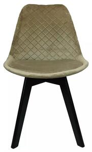 Zamatová stolička RIO BLACK vo farbe cappuccino