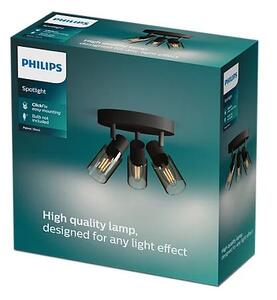 Philips 8720169299351 Palms stropné bodové svietidlo/spot D196mm 3xE14 čierna, dymová, ClickFix