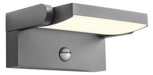 REDO 90587 FLIP vonkajšie nástenné svietidlo so senzorom SMD LED 20W 2521/1800lm 3000K IP54 antracit
