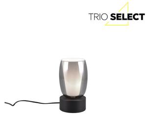 TRIO SELECT 517500154 BARRET dotyková stolná lampička V240mm 1xE14 čierna matná, dymová ON/OFF
