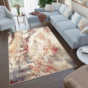 Dizajnový koberec s abstraktným vzorom do obývačky Béžová Šírka: 120 cm | Dĺžka: 170 cm
