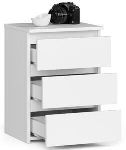 Ak furniture Komoda CL3 s 3 zásuvkami 40 cm biela