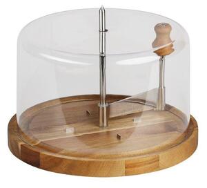 Krájač na syr "Tête de Moine" s krytom, Ø 21,7 cm, akácia KESPER 28621