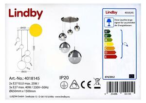 Lindby Lindby - Luster na lanku RAVENA 3xE27/40W/230V + 2xE27/25W/230V LW0843 + záruka 3 roky zadarmo