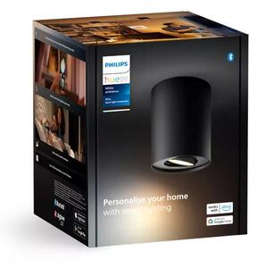 Philips Hue White Ambiance 8720169319998 Pillar povrchové bodové svietidlo D103mm 1xGU10 4,2W/400lm 2200-6500K čierna bluetooth