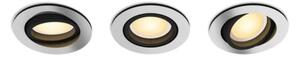 Philips HUE White Ambiance 8720169319813 Milliskin zápustné svietidlo GU10 3x4,2W/400lm 2200-6500K hliník BlueTooth 3-set