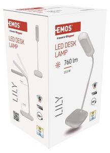 EMOS LED stolová lampa LILY biela