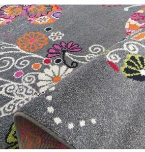 Sivý koberec s motívom Motýle