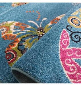 Modrý koberec s motívom Motýle
