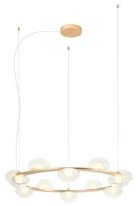 REDO 01-3251 SINCLAIR závesné svietidlo D890mm LED 74,4W/5885lm 3000K IP21 zlatá, TRIAC