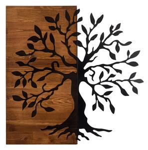 Wallity Nástenná drevená dekorácia TREE hnedá/čierna