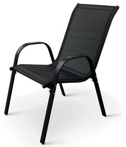 Ramada Záhradná stohovateľná stolička, oceľ/textil, NOELA TEXIM 34570101